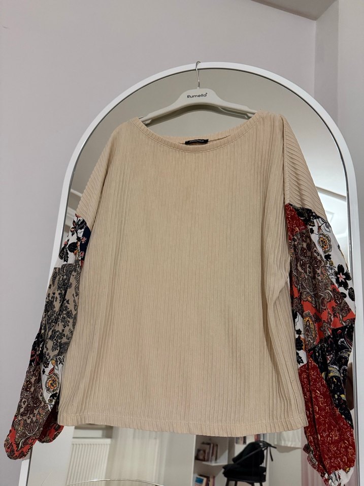 Bohem Tarzı Uzun Kollu Örgü Bluz - Görsel 2