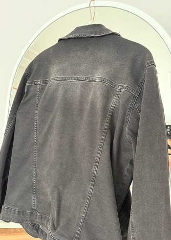 Gri Düğmeli Kadın Denim Ceket - Görsel 4