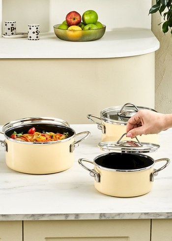 Karaca Erva Emaye 6 Parça Sahan Seti - Görsel 2