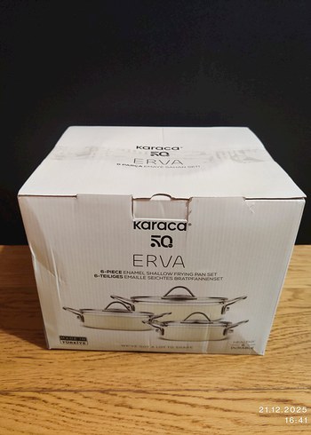 Karaca Erva Emaye 6 Parça Sahan Seti - Görsel 3