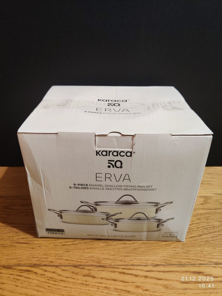 Karaca Erva Emaye 6 Parça Sahan Seti - Görsel 3