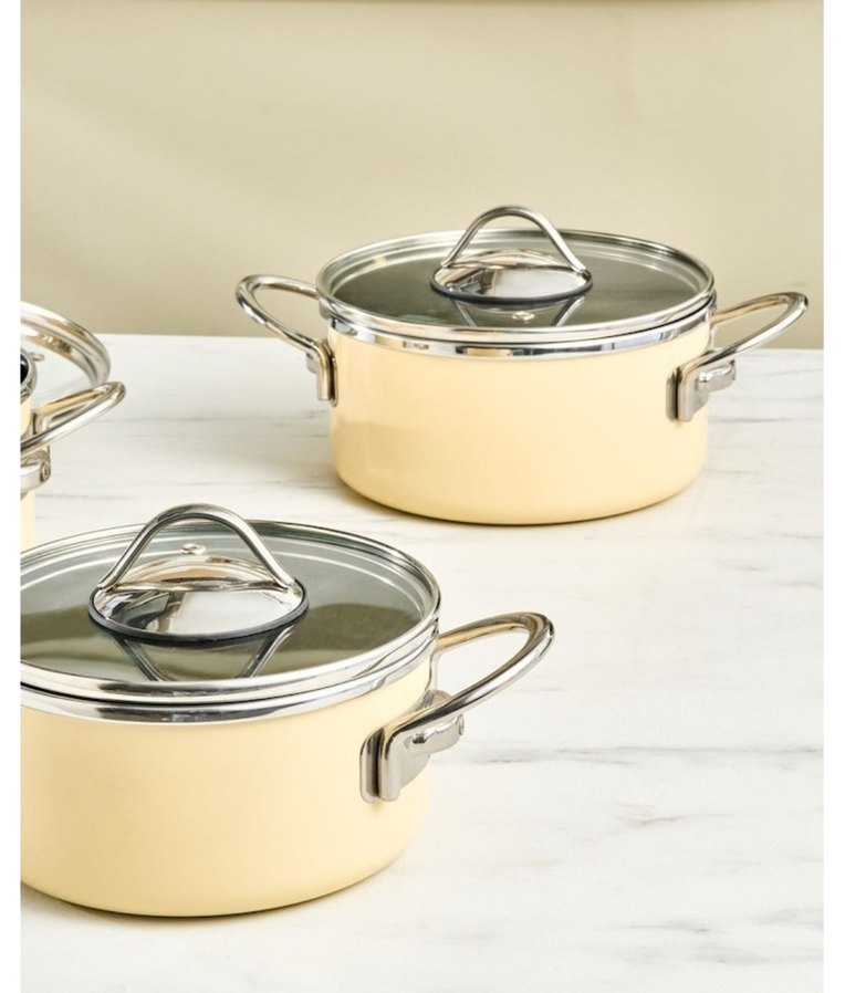 Karaca Erva Emaye 6 Parça Sahan Seti - Görsel 4