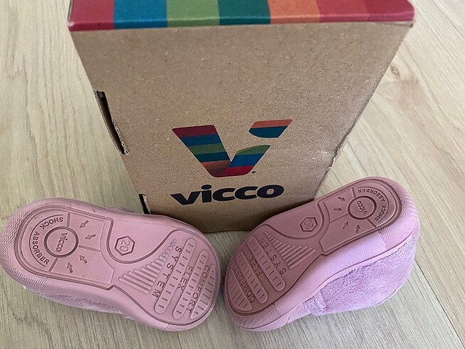 20 Beden pembe Renk Vicco Bebek Pembe ilk Adım Ayakkabısı 20
