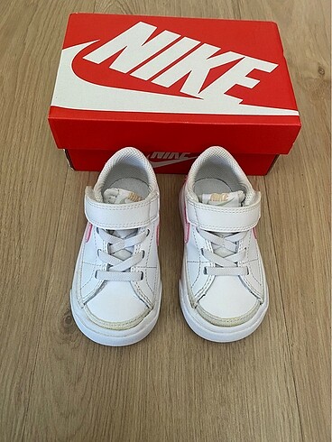 Nike Court Legacy (TDV) Beyaz-Pembe 21 Numara