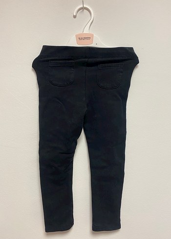 H&M Kız Çocuk Siyah Denim Tayt - Görsel 2