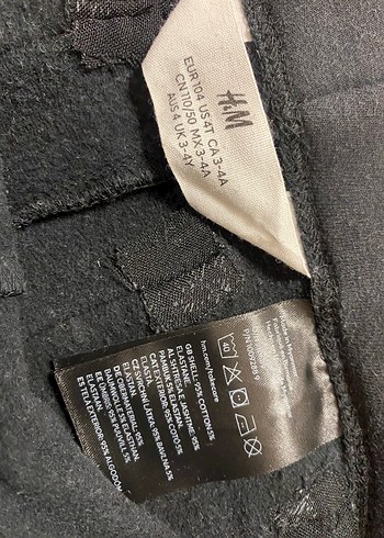 H&M Kız Çocuk Siyah Denim Tayt - Görsel 3