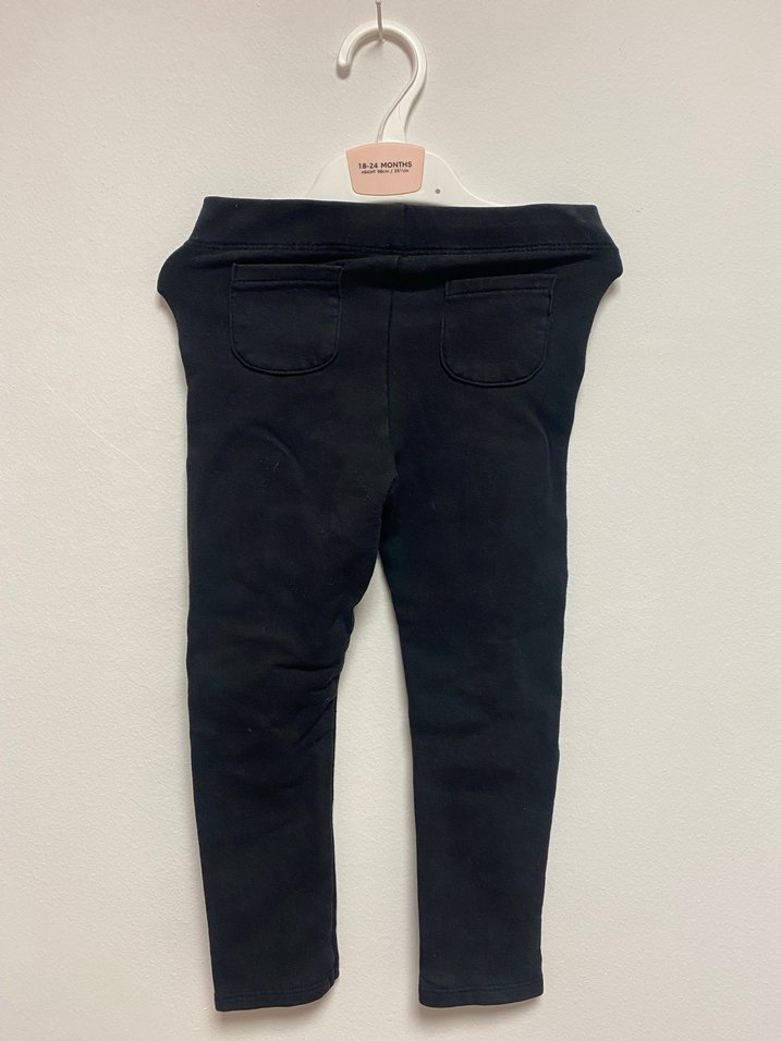 H&M Kız Çocuk Siyah Denim Tayt - Görsel 2