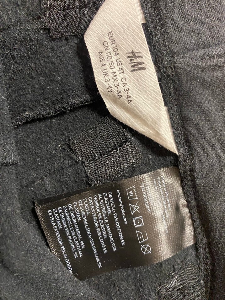 H&M Kız Çocuk Siyah Denim Tayt - Görsel 3