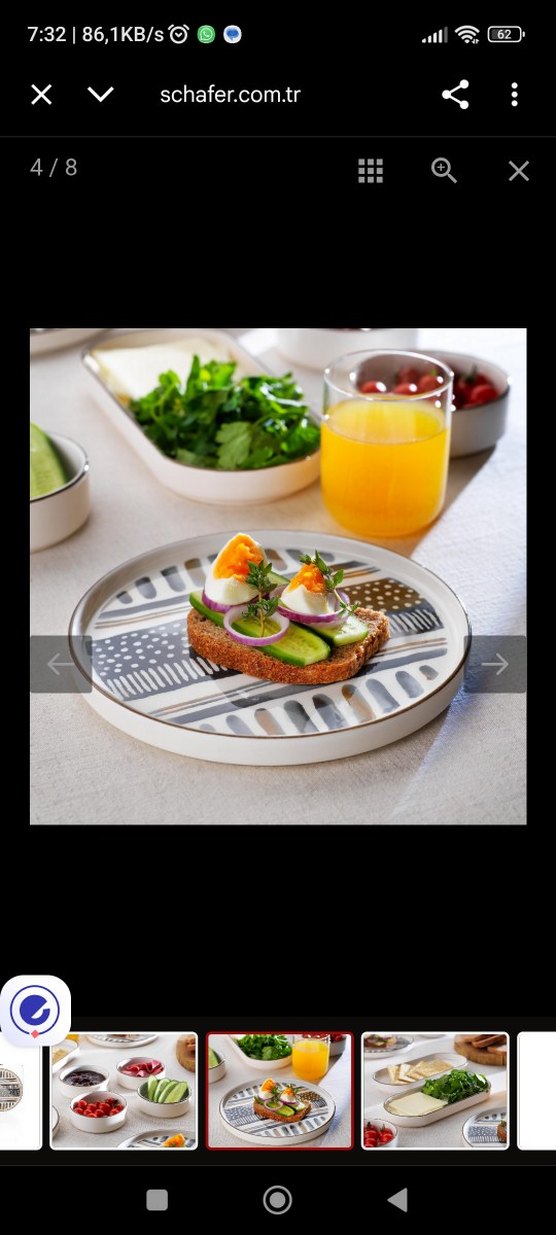 Schafer Sunny 4 Kişilik 10 Parça Kahvaltı Takımı Gri - Görsel 4