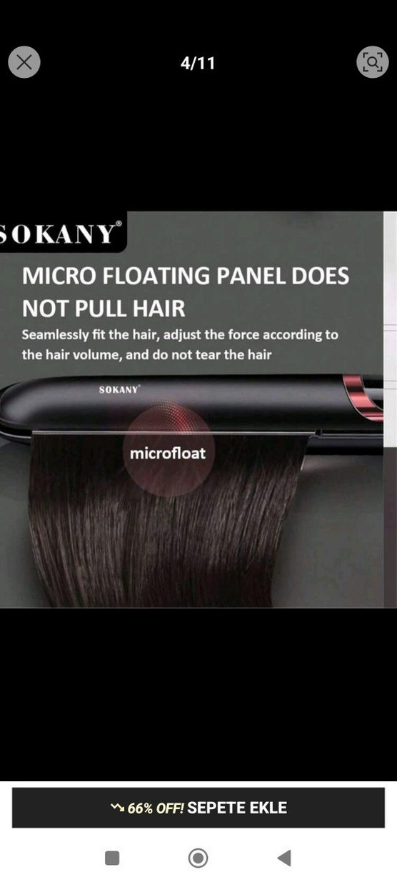 Siyah Sokany Saç Düzleştirici - Görsel 2