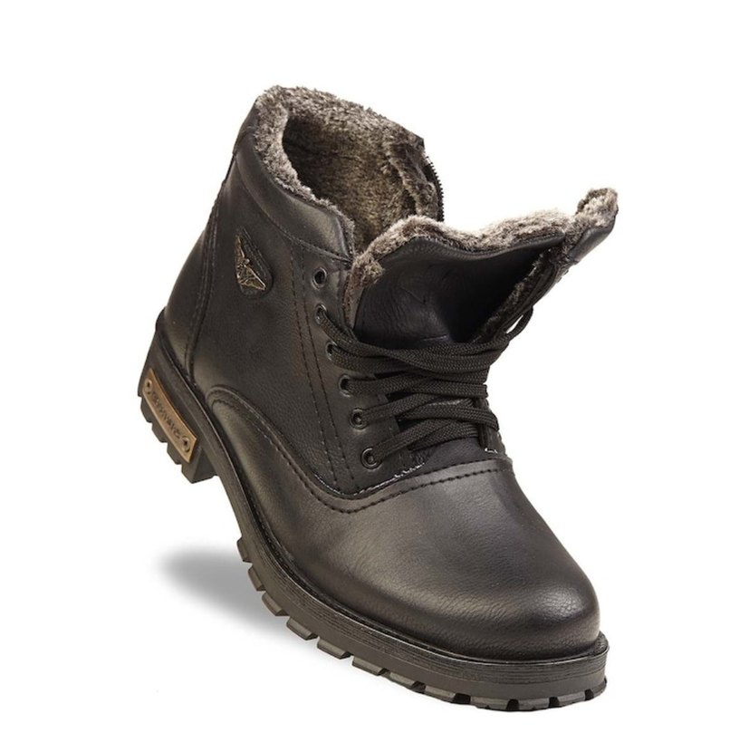 Kürk Detaylı Siyah Erkek Deri Biker Bot Şokk fiyatt - Görsel 2