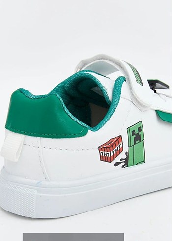 Minecraft Baskılı Beyaz Erkek Çocuk Spor Ayakkabı - Görsel 4