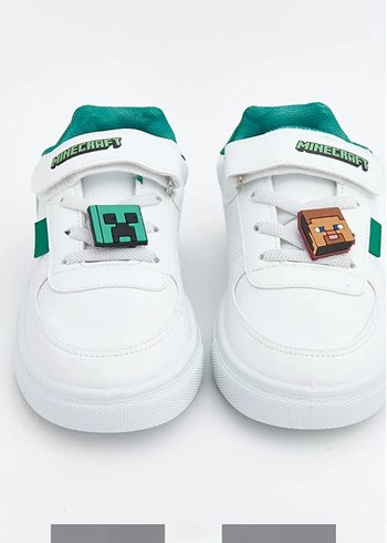 Minecraft Baskılı Beyaz Erkek Çocuk Spor Ayakkabı - Görsel 2