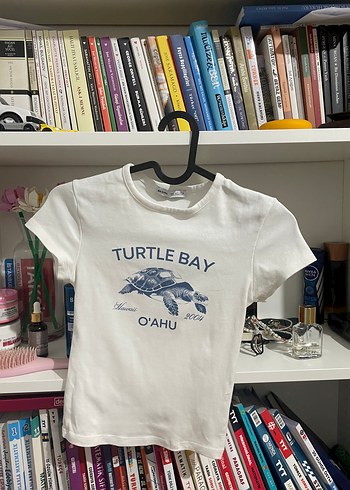 Beyaz Baskılı Kadın Tişört