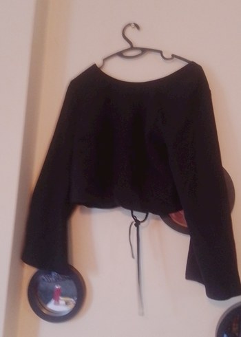 Kızlar için Siyah Düğmeli Bolero - Görsel 2