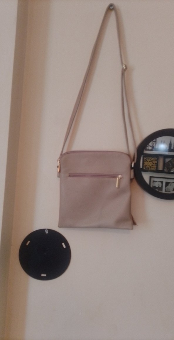 Püsküllü Bej Deri Kadın Çanta - Görsel 2