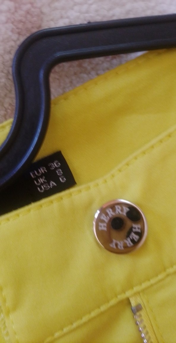 Kadın Sarı Beli Kemerli Dar Kesim Pantolon - Görsel 3