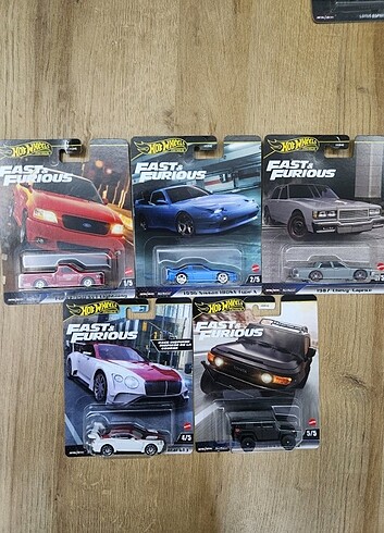 Hot Wheels FF 5'li Set
