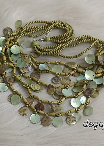 Tasarım Sedef Pullu Kolye - Görsel 3