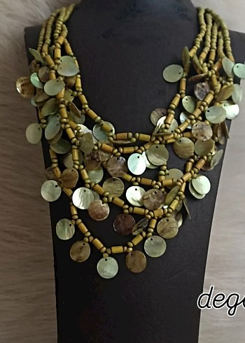 Tasarım Sedef Pullu Kolye - Görsel 4