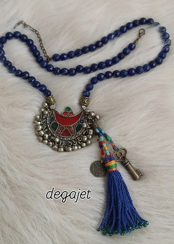 Otantik yörük işi tasarım kolye - Görsel 3