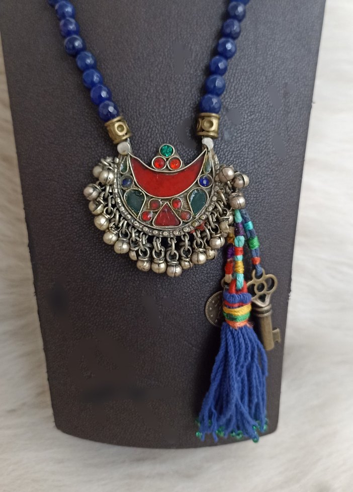 Otantik yörük işi tasarım kolye - Görsel 2