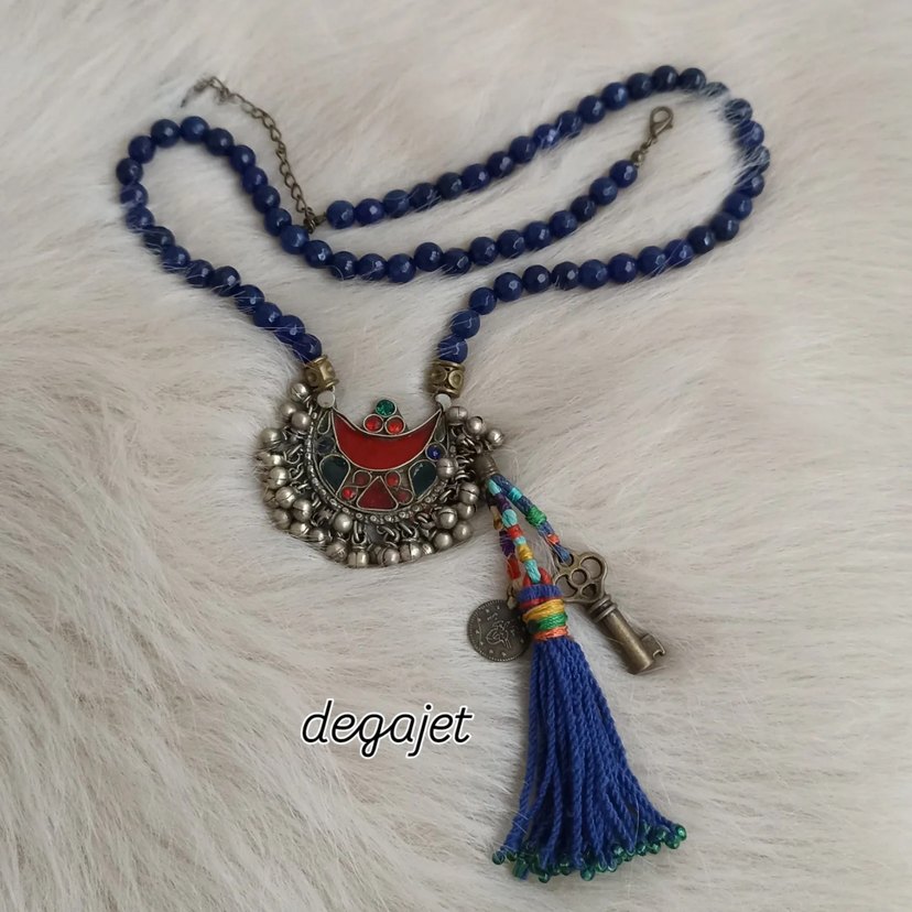 Otantik yörük işi tasarım kolye - Görsel 3