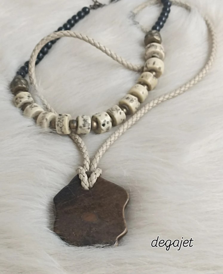 Doğal taş uzun kolye - Görsel 4