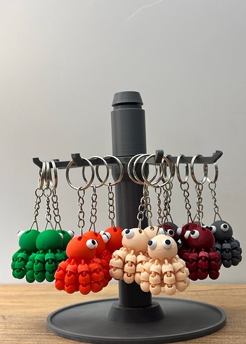 Renkli Zincir Detaylı Hareketli Anahtarlık - Görsel 2