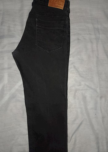 Siyah Erkek Çocuk Likralı Rahat Kot Pantolon - Görsel 5