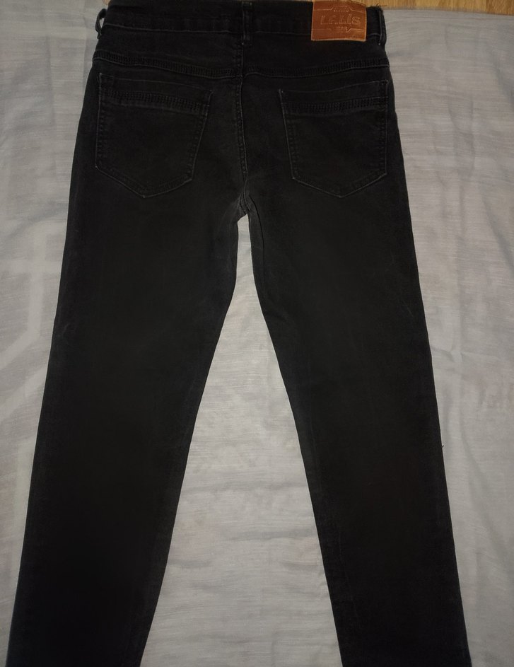 Siyah Erkek Çocuk Likralı Rahat Kot Pantolon - Görsel 4