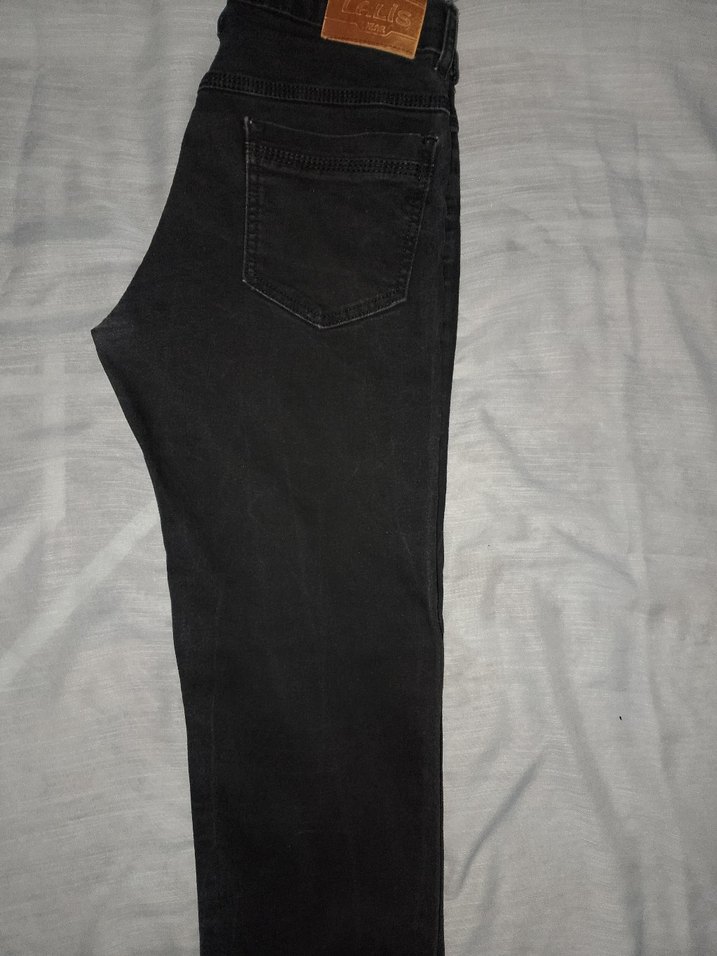 Siyah Erkek Çocuk Likralı Rahat Kot Pantolon - Görsel 5