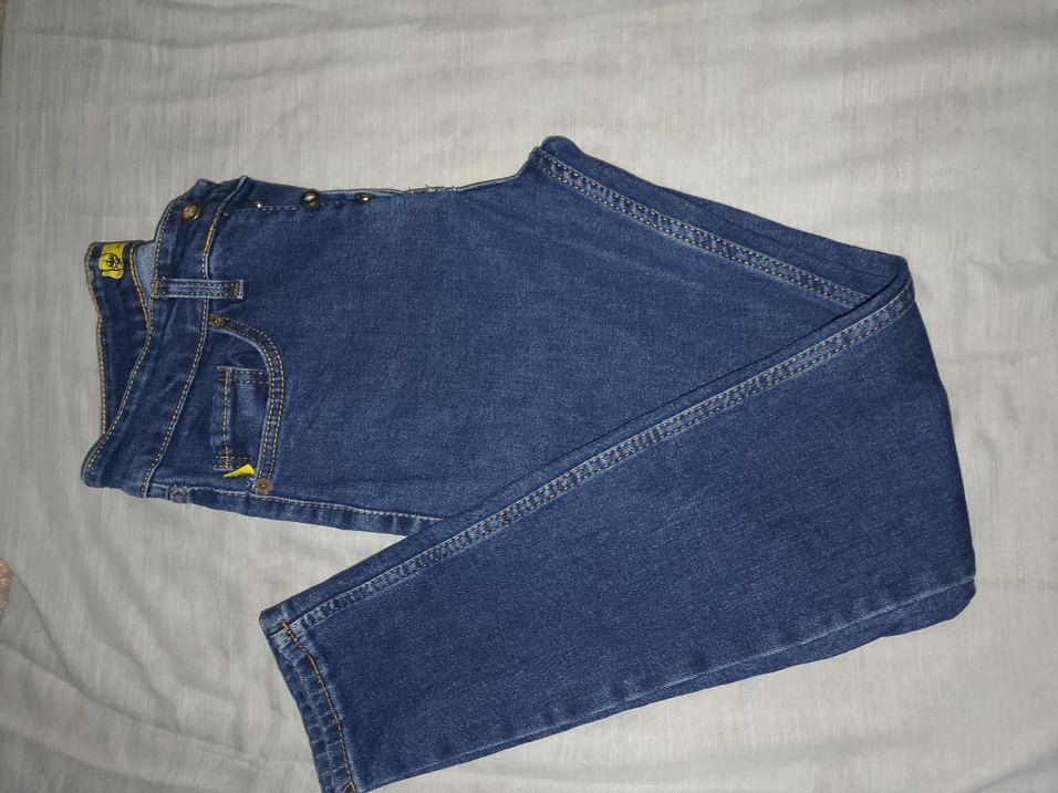 Düğmeli Mavi Erkek Jean - Görsel 2