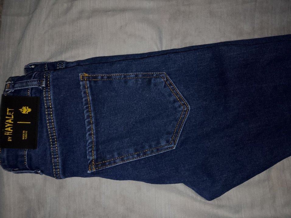 Düğmeli Mavi Erkek Jean - Görsel 3