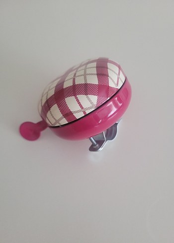 Bordo Ekose Desenli Bisiklet Zili - Görsel 2