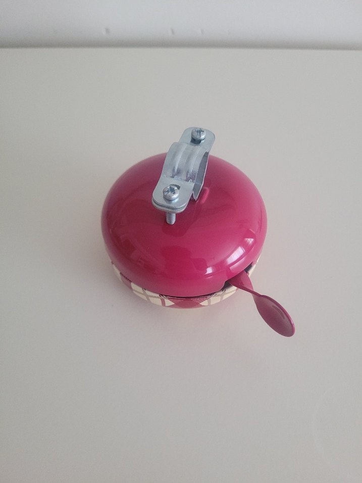 Bordo Ekose Desenli Bisiklet Zili - Görsel 3