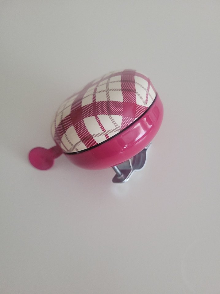 Bordo Ekose Desenli Bisiklet Zili - Görsel 2