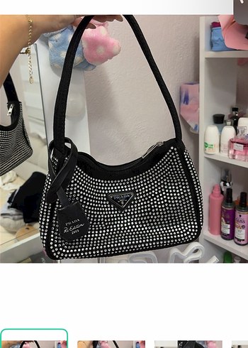 Prada Tasli Siyah Omuz Cantasi
