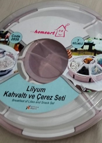 Lilyum 7 Bölmeli Kahvaltı ve Çerez Seti