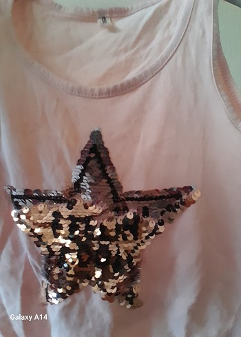 Pullu Pembe Kız Çocuk Askısız Tişört - Görsel 2