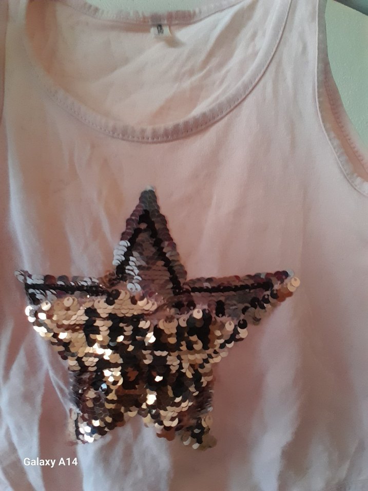 Pullu Pembe Kız Çocuk Askısız Tişört - Görsel 2