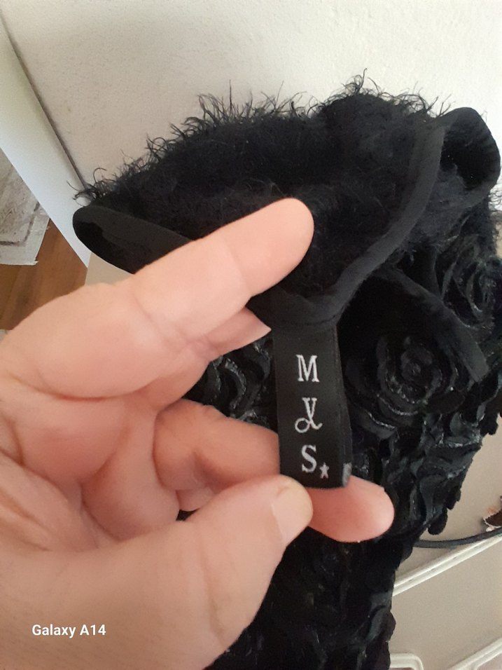 Siyah Örgü Kadın Kazak - Görsel 4