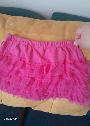 Pembe Kız Çocuk Fırfırlı Etek - Görsel 3