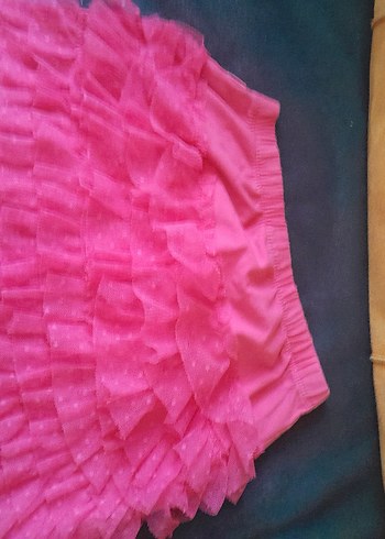 Pembe Kız Çocuk Fırfırlı Etek - Görsel 2