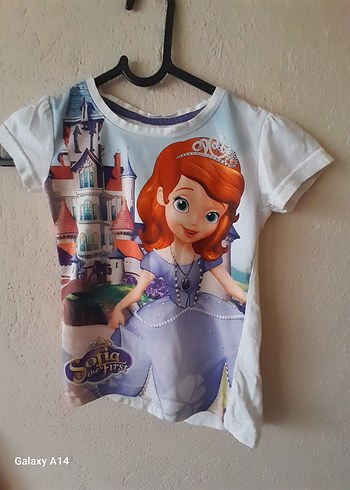 Kız Çocuk Beyaz Kısa Kollu Baskılı Tişört - Görsel 2