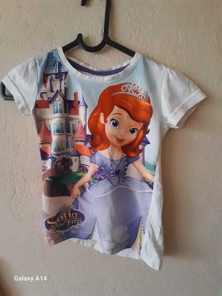 Kız Çocuk Beyaz Kısa Kollu Baskılı Tişört - Görsel 2