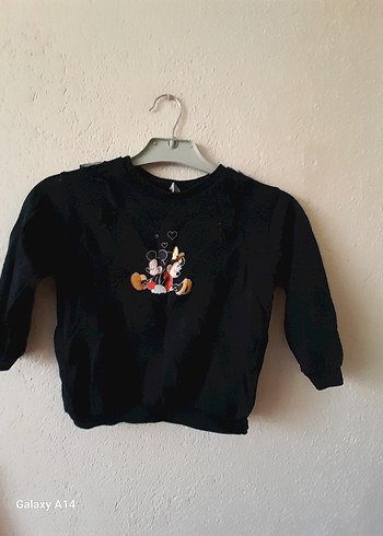 Kız Çocuk Siyah Nakışlı Sweatshirt - Görsel 2
