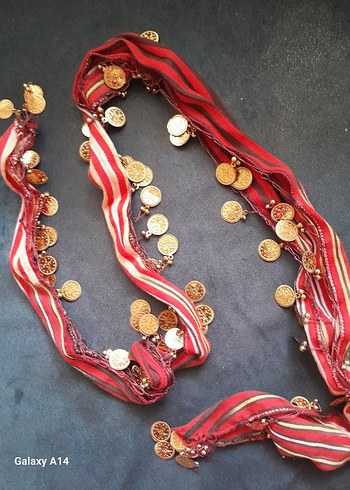 Kırmızı Bohem Kadın Fular - Görsel 2