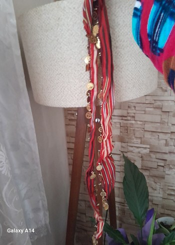 Kırmızı Bohem Kadın Fular - Görsel 6