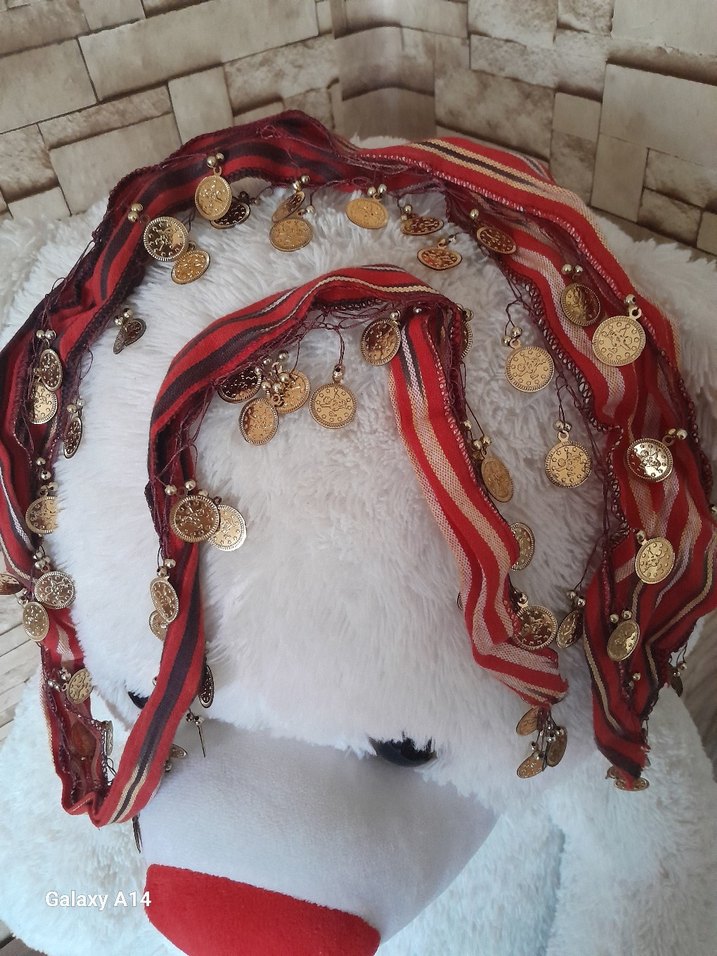 Kırmızı Bohem Kadın Fular - Görsel 3